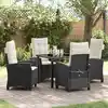 Image de Ensemble De Salle À Manger Pour Jardin 5 Pcs Noir Polyrotin Vidaxl