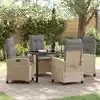 Image de Ensemble De Salle À Manger Pour Jardin 5 Pcs Beige Polyrotin Vidaxl