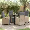 Image de Ensemble De Salle À Manger Pour Jardin 5 Pcs Beige Polyrotin Vidaxl