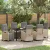 Image de Ensemble De Salle À Manger Pour Jardin 7 Pcs Beige Polyrotin Vidaxl