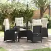 Image de Ensemble De Salle À Manger Pour Jardin 5 Pcs Noir Polyrotin Vidaxl