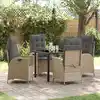 Image de Ensemble De Salle À Manger Pour Jardin 5 Pcs Beige Polyrotin Vidaxl
