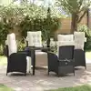 Image de Ensemble De Salle À Manger Pour Jardin 5 Pcs Noir Polyrotin Vidaxl