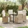 Image de Ensemble De Salle À Manger Pour Jardin 5 Pcs Beige Polyrotin Vidaxl