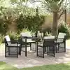 Image de Ensemble De Salle À Manger Pour Jardin 5 Pcs Noir Polyrotin Vidaxl