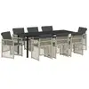 Image de Vidaxl ensemble de salle à manger pour jardin 9 pcs gris clair