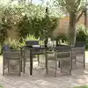 Image de Ensemble De Salle À Manger Pour Jardin 5 Pcs Gris Vidaxl
