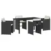 Image de Vidaxl ensemble de salle à manger pour jardin 5 pcs noir polyrotin