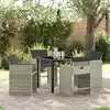 Image de Ensemble De Salle À Manger Pour Jardin 5 Pcs Gris Clair Vidaxl