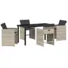 Image de Vidaxl ensemble de salle à manger pour jardin 5 pcs gris clair