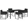 Image de Vidaxl ensemble de salle à manger pour jardin 5 pcs noir polyrotin
