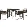 Image de Vidaxl ensemble de salle à manger pour jardin 5 pcs marron polyrotin