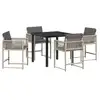 Image de Vidaxl ensemble de salle à manger pour jardin 5 pcs gris clair