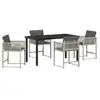 Image de Vidaxl ensemble de salle à manger pour jardin 5 pcs gris clair