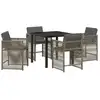 Image de Vidaxl ensemble de salle à manger pour jardin 5 pcs gris polyrotin