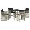 Image de Vidaxl ensemble de salle à manger pour jardin 5 pcs gris clair