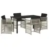 Image de Vidaxl ensemble de salle à manger pour jardin 5 pcs gris clair