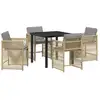 Image de Vidaxl ensemble de salle à manger pour jardin 5 pcs beige polyrotin