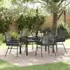 Image de Ensemble De Salle À Manger Pour Jardin 5 Pcs Noir Polyrotin Vidaxl