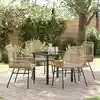 Image de Ensemble De Salle À Manger Pour Jardin 5 Pcs Marron Polyrotin Vidaxl
