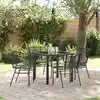 Image de Ensemble De Salle À Manger Pour Jardin 5 Pcs Noir Polyrotin Vidaxl