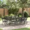 Image de Ensemble De Salle À Manger Pour Jardin 9 Pcs Noir Polyrotin Vidaxl