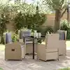 Image de Ensemble De Salle À Manger Pour Jardin 5 Pcs Polyrotin Vidaxl