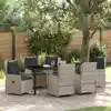 Image de Ensemble De Salle À Manger Pour Jardin 7 Pcs Gris Clair Vidaxl