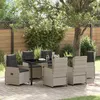 Image de vidaXL Ensemble de salle à manger pour jardin 7 pc Gris clair 3380979