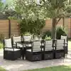 Image de Ensemble De Salle À Manger Pour Jardin 9 Pcs Noir Polyrotin Vidaxl