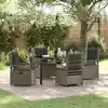 Image de Ensemble De Salle À Manger Pour Jardin 5 Pcs Gris Polyrotin Vidaxl