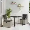 Image de Ensemble De Salle À Manger Pour Jardin 3 Pcs Gris Clair Vidaxl