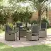 Image de Ensemble De Salle À Manger Pour Jardin 5 Pcs Gris Clair Vidaxl