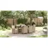Image de Ensemble De Salle À Manger Pour Jardin 7 Pc Beige Polyrotin Vidaxl
