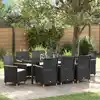 Image de Ensemble De Salle À Manger Pour Jardin 9 Pcs Noir Polyrotin Vidaxl