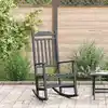 Image de Chaise À Bascule Noir 84 X 65 X 114 Cm Résine Vidaxl