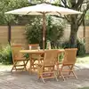 Image de Ensemble De Salle À Manger Pour Jardin 5 Pcs Marron Vidaxl