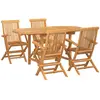 Image de Ensemble De Salle À Manger Pour Jardin 5 Pcs Marron Vidaxl
