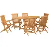 Image de Ensemble De Salle À Manger Pour Jardin 7 Pcs Marron Vidaxl