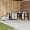 Image de Rangement De Cuisine Hattem Argenté 30 X 50 X 92 Cm Acier Vidaxl