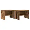 Image de Vidaxl cabinet de chevet 2 pcs bois ancien 40 x 40 x 30 cm