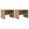 Image de Vidaxl cabinet de chevet 2 pcs chêne artisanal 40 x 40 x 30 cm