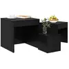 Image de Vidaxl table basse 3 pcs chêne noir bois d'ingénierie