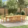Image de Ensemble De Salle À Manger Pour Jardin 9 Pcs Marron Vidaxl