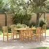 Image de Ensemble De Salle À Manger Pour Jardin 7 Pcs Marron Vidaxl