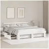 Image de Vidaxl cadre de lit avec tête de lit blanc 180 x 200 cm pin massif