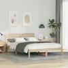 Image de vidaXL Cadre de lit avec tête de lit Marron 140 x 220 cm Pin massif 872332