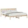 Image de Vidaxl cadre de lit marron 200 x 200 cm pin massif