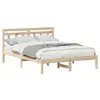 Image de Vidaxl cadre de lit marron 140 x 190 cm pin massif