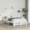 Image de vidaXL Cadre de lit avec tête de lit Blanc 120 x 190 cm Pin massif 872495